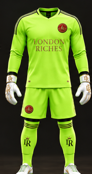 London Riches FC goalkeeper home kit